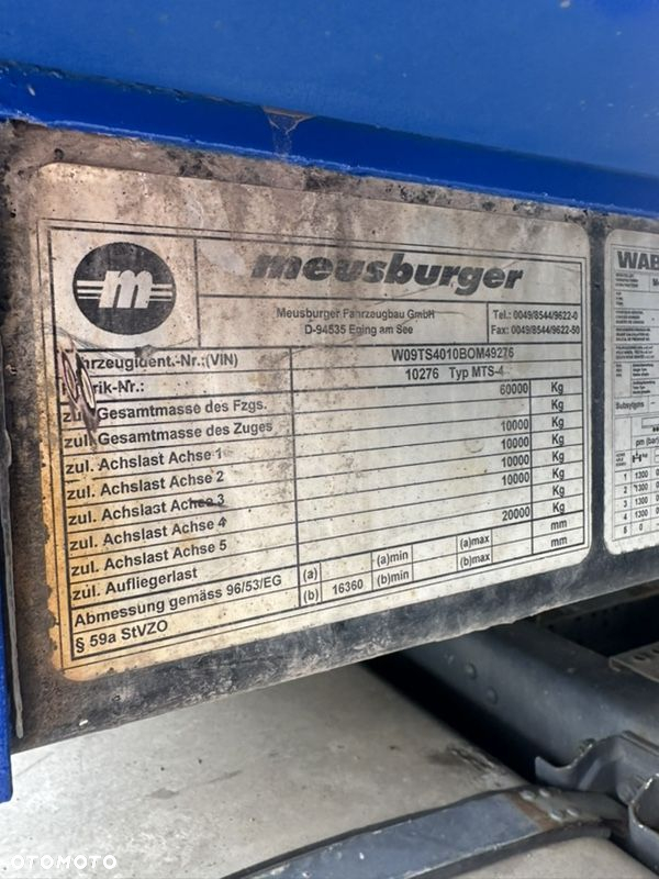 Meusburger Nooteboom MTS4 4 osie ład 46Ton niskopodwozie zagłebiane - 14
