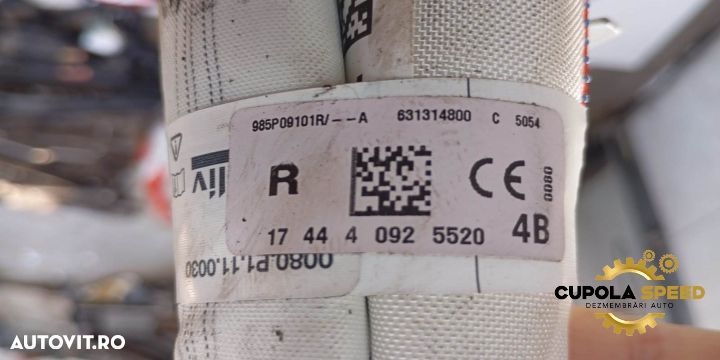 Airbag cortina dreapta 985P09101R Renault Megane 4 [2016 - 2020] - 2