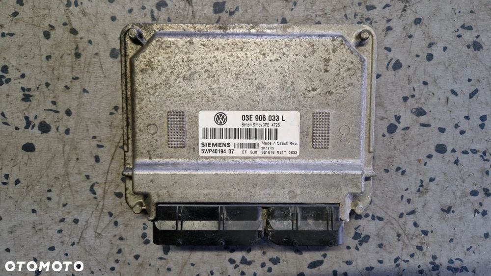 VOLKSWAGEN POLO 9N 1.2 12V STEROWNIK SILNIKA 03E906033L - 1