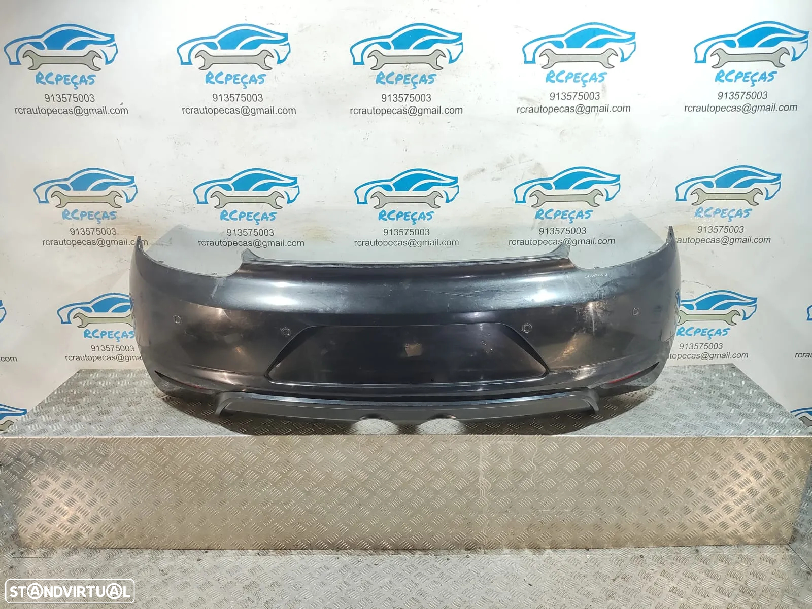 Parachoques Traseiro Original VW Volkswagen Scirocco III 3 com Sensores Estacionamento - 4