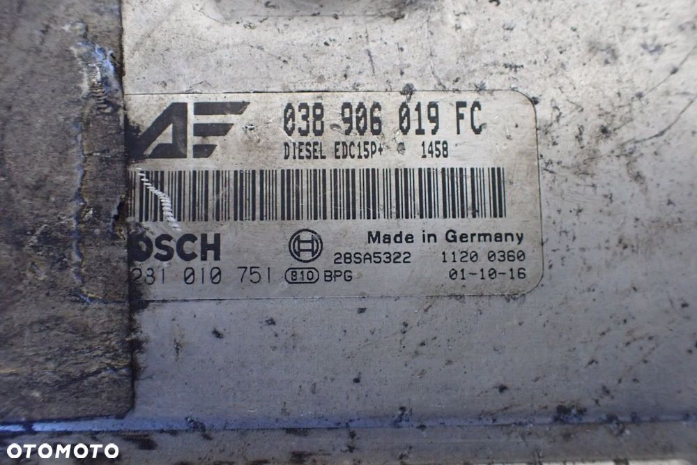 KOMPUTER SILNIKA SEAT ALHAMBRA 1.9TDI LIFT 038906019FC - 2