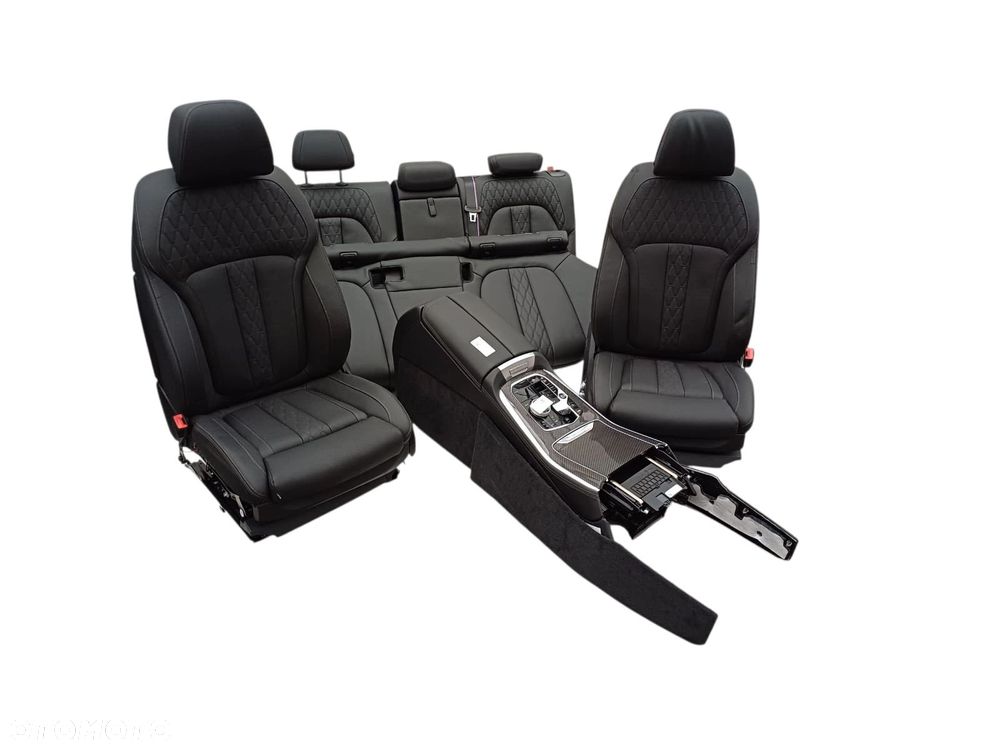 FOTEL FOTELE WNĘTRZE TAPICERKA PODŁOKIETNIK BMW X5 G05 INDIVIDUAL VASW Leather Merino black CENA BEZ WYBIERAKA I KONTROL - 3