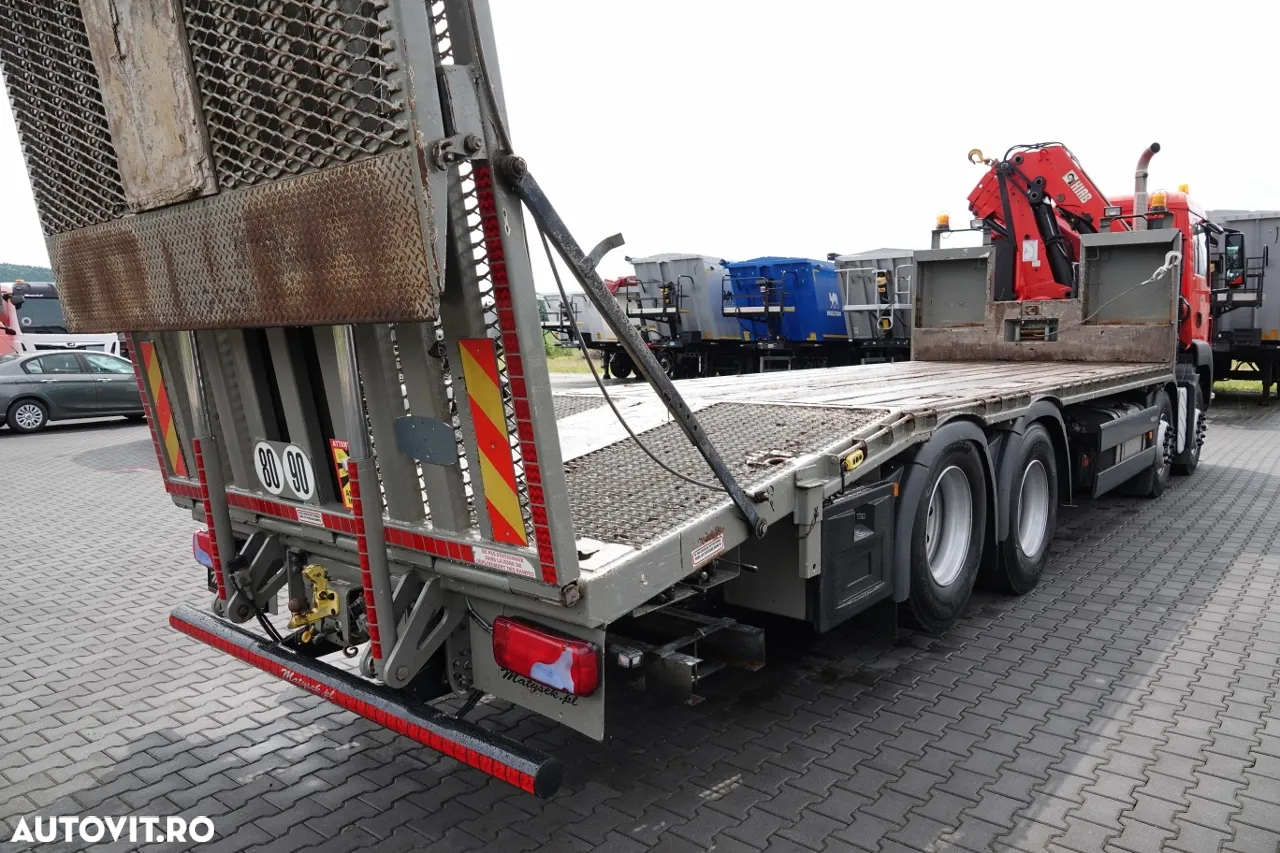 MAN TGS 35.360 / 8x2-4 / REMORCARE + HDS HIAB 166 E-2 / AXIE LIFTATOR / 4 AXI / GAMA HIDRAULICA / TROLIU / ASISTENTA RUTIERA / EURO 5 EEV - 15