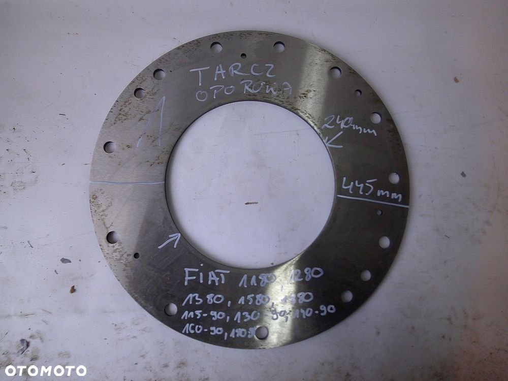 Tarcza oporowa hamulcowa fi 445 5111281 oe case fiat new holland  nowa - 1