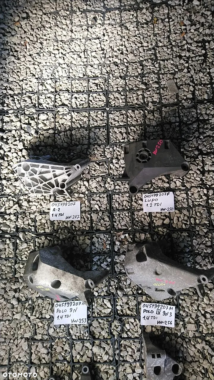 VW ŁAPY NR1 0-650  VOLKSWAGEN AUDI SEAT SKODA ALUMINIOWE ŁAPA MOCOWANIE PODSTAWA - 14