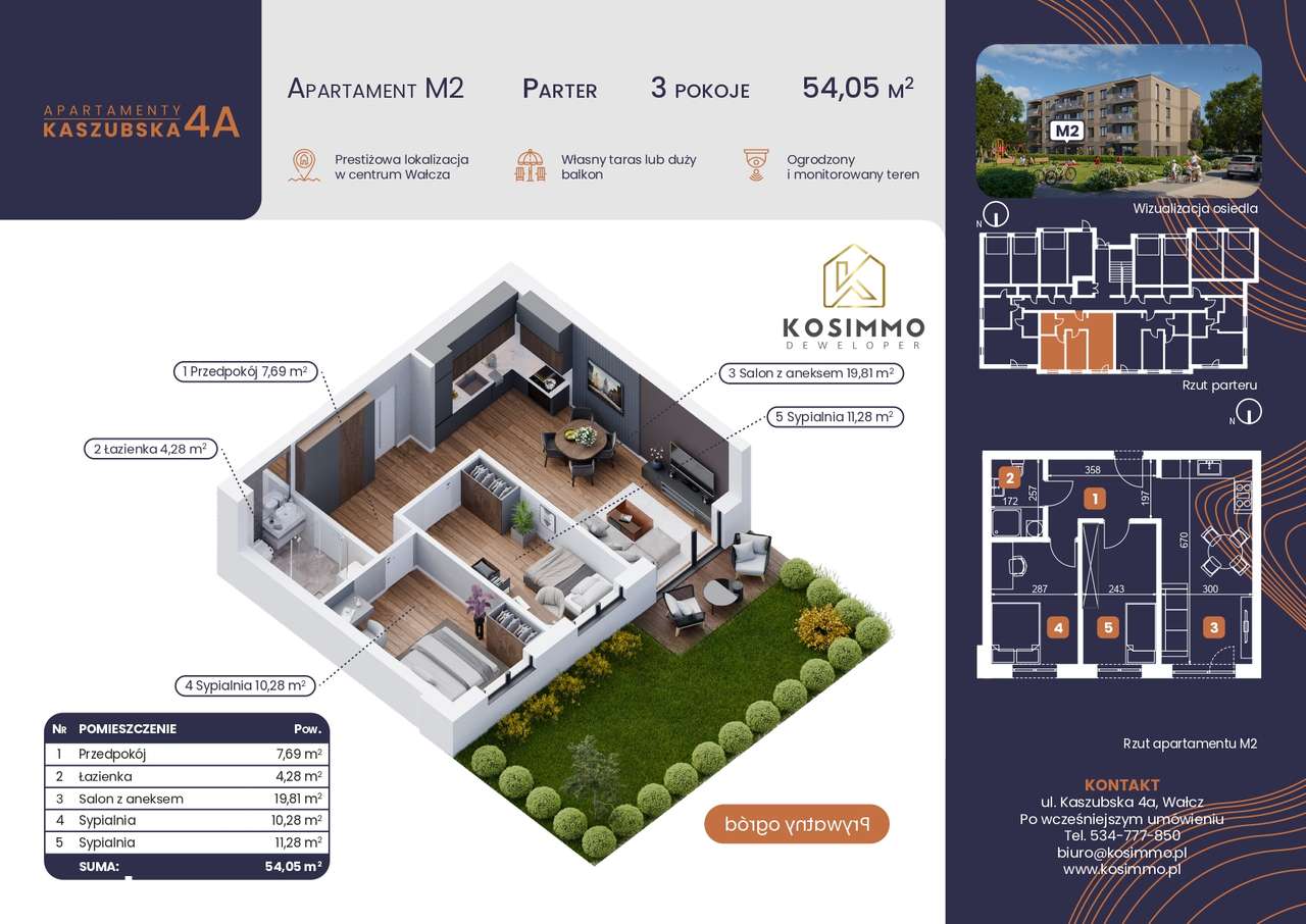 Nowa Inwestycja-Kaszubska 4a - Centrum - Parter, Ogród, Taras, 3Pokoje