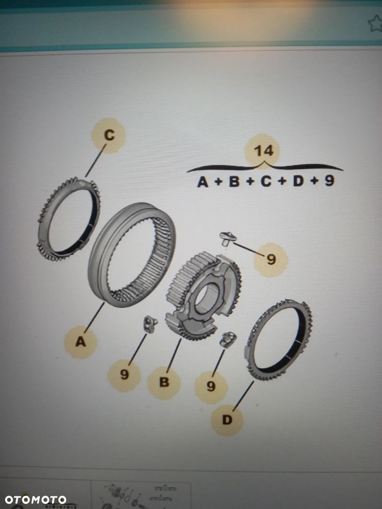 ZESTAW SYNCHRONIZATORA BVM 1667034980 PSA LUB SU001-B2318 TOYOTA - 4
