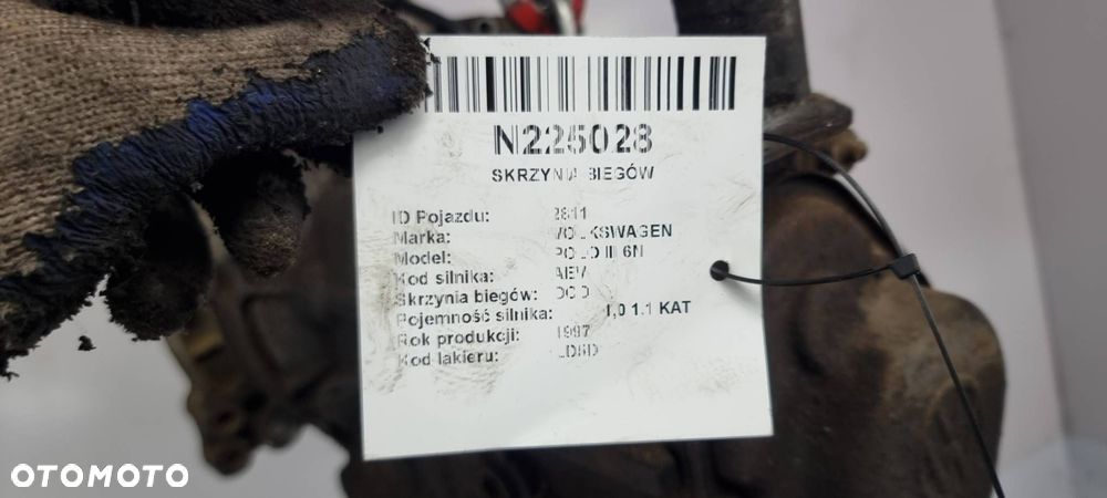 SKRZYNIA BIEGÓW VOLKSWAGEN POLO III 6N DCD 1.1 - 3