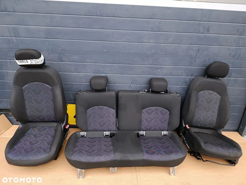 OPEL CORSA E 5D FOTELE SIEDZENIA KANAPA KOMPLET GRZANE - 1