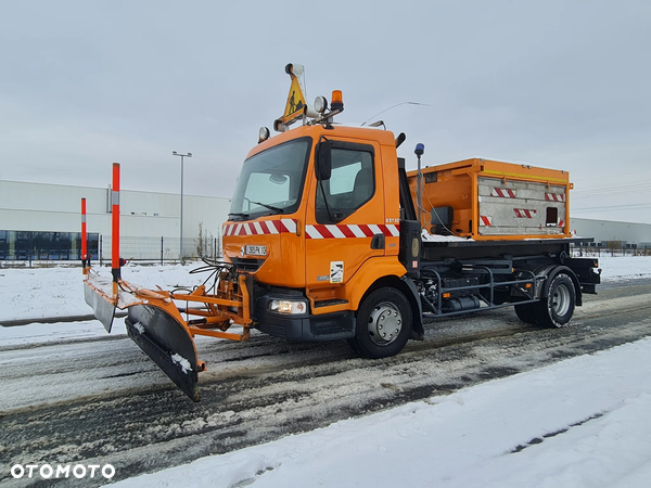 Renault Midlum 220DCi Hakowiec 2005 r. Wywrotka Solarka Specjalny Pług Kompletny Zestaw Do Odśnieżania