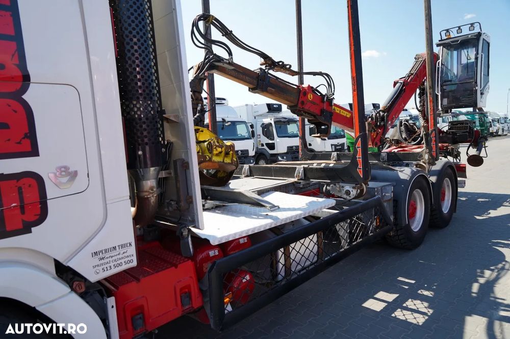Scania R 730 XT / V8 / 6X4 / PENTRU LEMN / PENTRU COPACI / PENTRU PĂDURE / HDS LOGLIFT F96ST / CABINĂ / ANVELOPE 100% / 2020A - 11