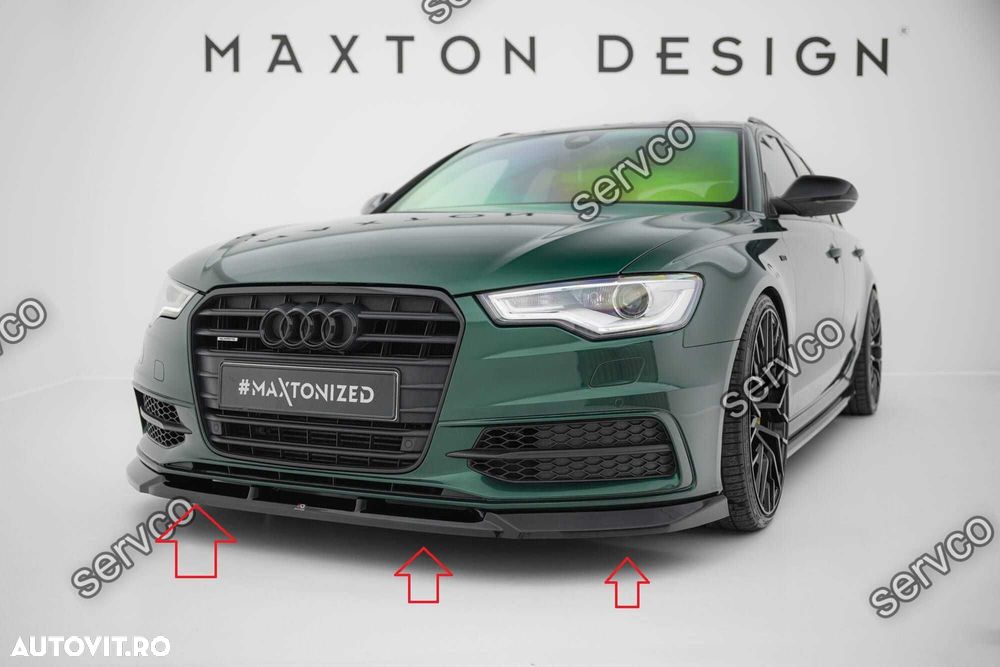 Prelungire lip bara fata Audi A6 Sline S6 C7 11-14 v17 Maxton Design - 3