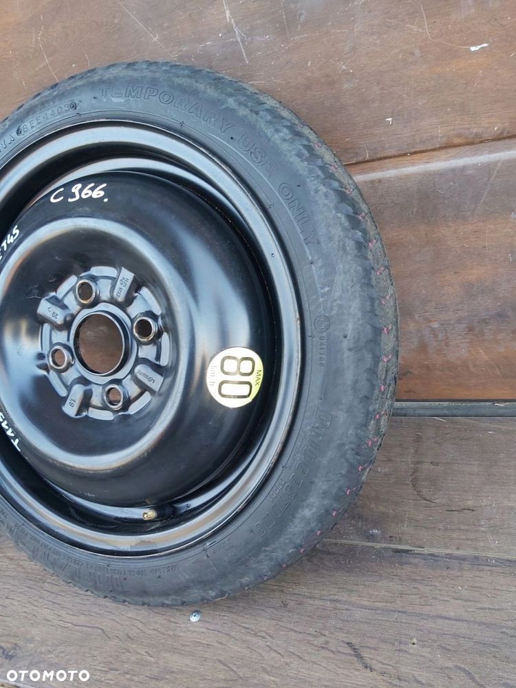 Toyota Yaris I 99 - 05 dojazdówka koło dojazdowe 4x100 14 115/70 D14 - 3