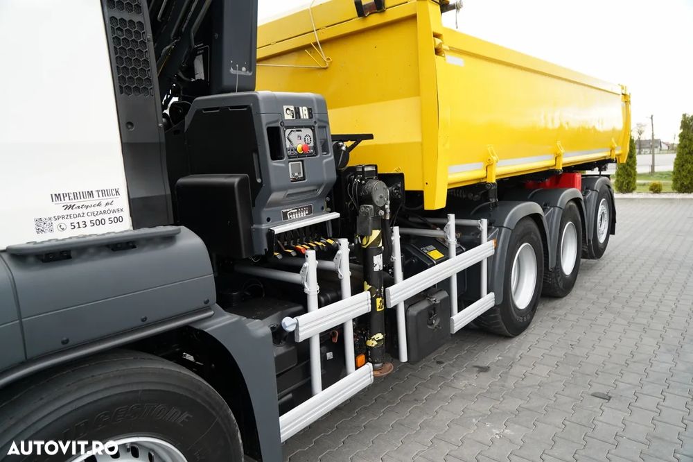 MAN TGS 32.400 / 8x4 / TRIDEM / BASCULATOR DUPLĂT / HIDRODECKER / BORDMATIC + HIAB 188 E-3D HDS / ROTATOR / PILOT / EURO 6 - 19