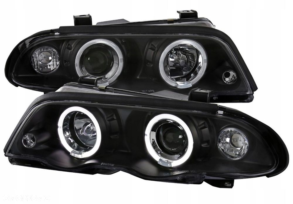 Reflektor Lampa migacz kpl Clear Led Czarne Soczewkowe Bmw 3 E46 1998-2001 - 1