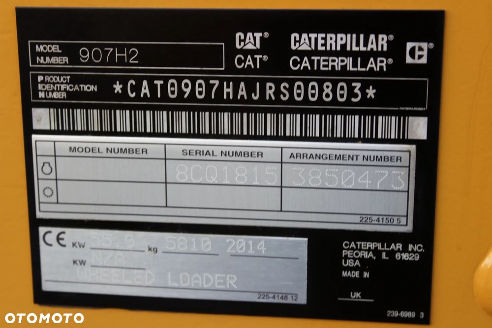 Caterpillar 907H2 Łyżka Widły Centralne Smarowanie Sprowadzona - 18