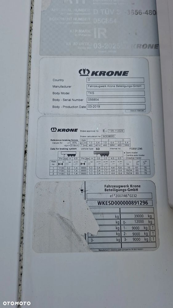 Krone Naczepa Chłodnia KRONE / sprowadzona / 2019 ładna - 10
