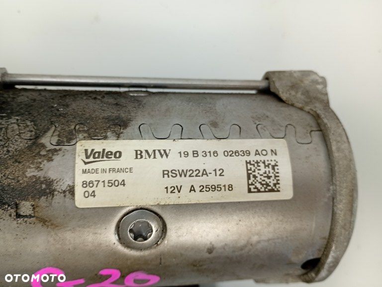 rozrusznik valeo 8671504 bmw x3 g01 x4 g02 g20 g21 2.0 d - 6