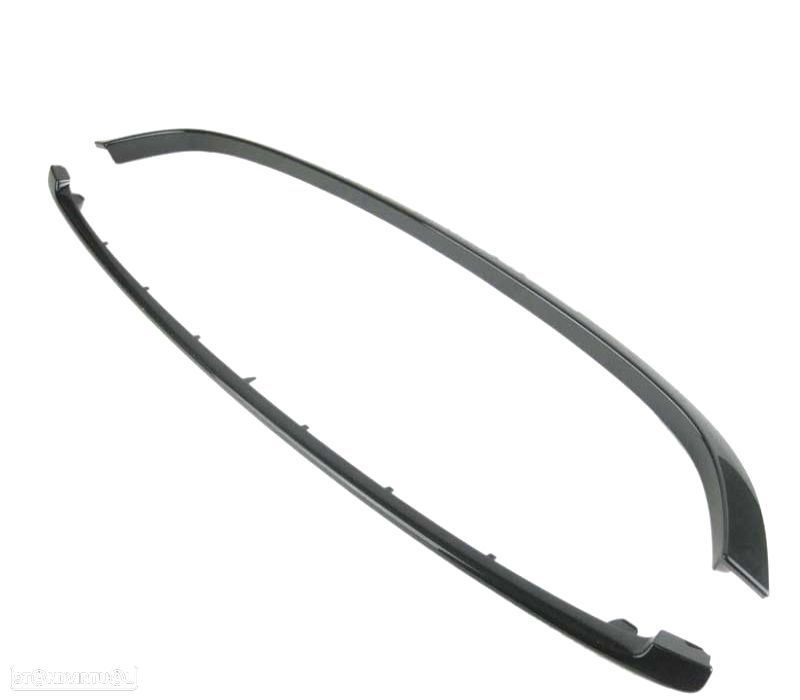 FRISOS FARÓIS E GRELHA MINI R56 R57 R58 07-13 JCW LOOK PRETO BRILHANTE - 2