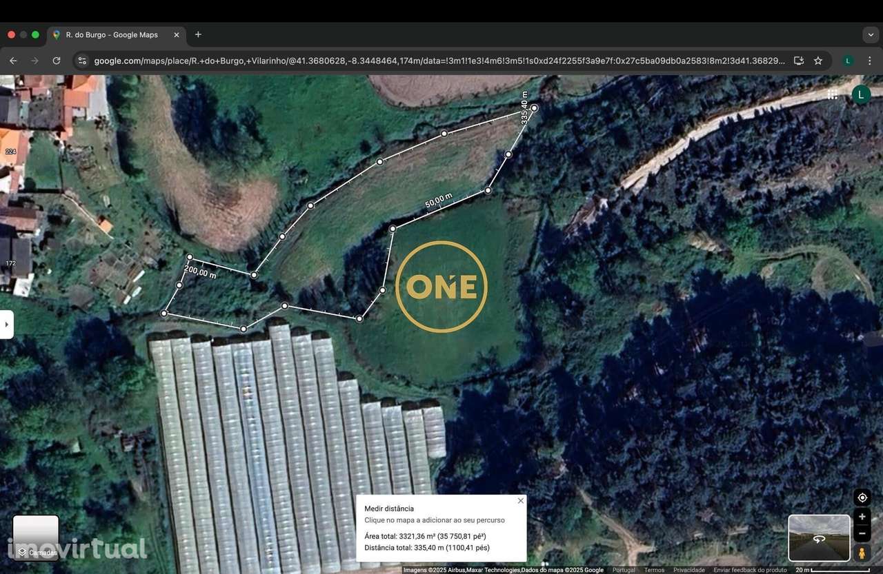 Terreno Agrícola com 3320m2 – Vilarinho, Santo Tirso - Grande imagem: 2/3