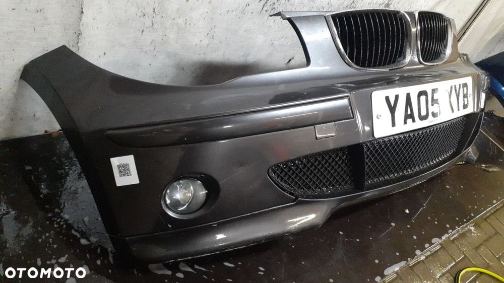 ) ZDERZAK PRZÓD PRZEDNI DO BMW E87 SERII 1 SPARKLING GRAPHITE SZARY GRAFIT HALOGENY - 4