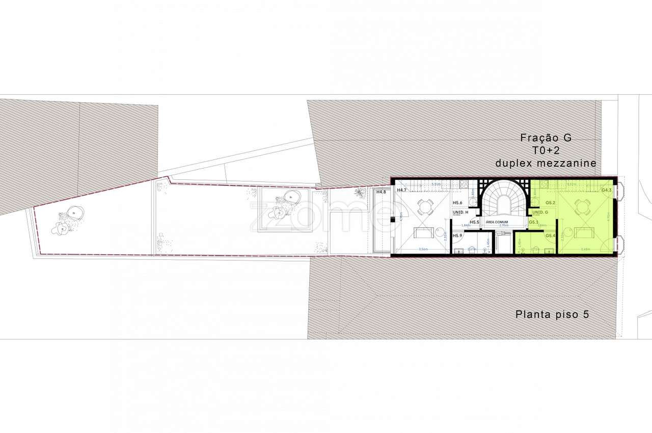 Apartamento T1 duplex mezzanine na Rua Almada Porto (fração G) - Grande imagem: 5/8