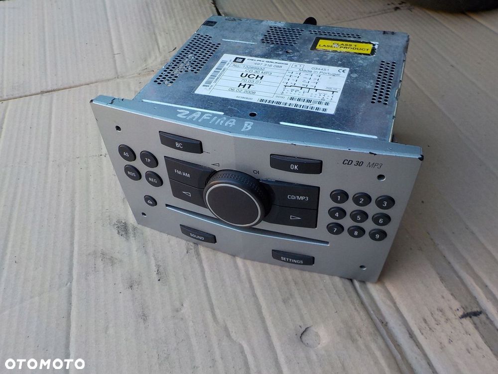 radio cd mp3 opel zafira b 13289932 - 1