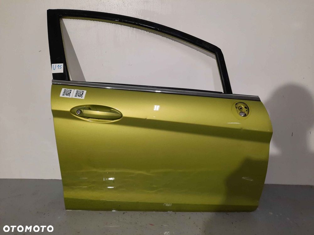 } DRZWI PRZÓD PRZEDNIE PRAWE FORD FIESTA MK.7 7 VII 59 ZIELONA LIMONKA 5D 5 DRZWI HB - 1