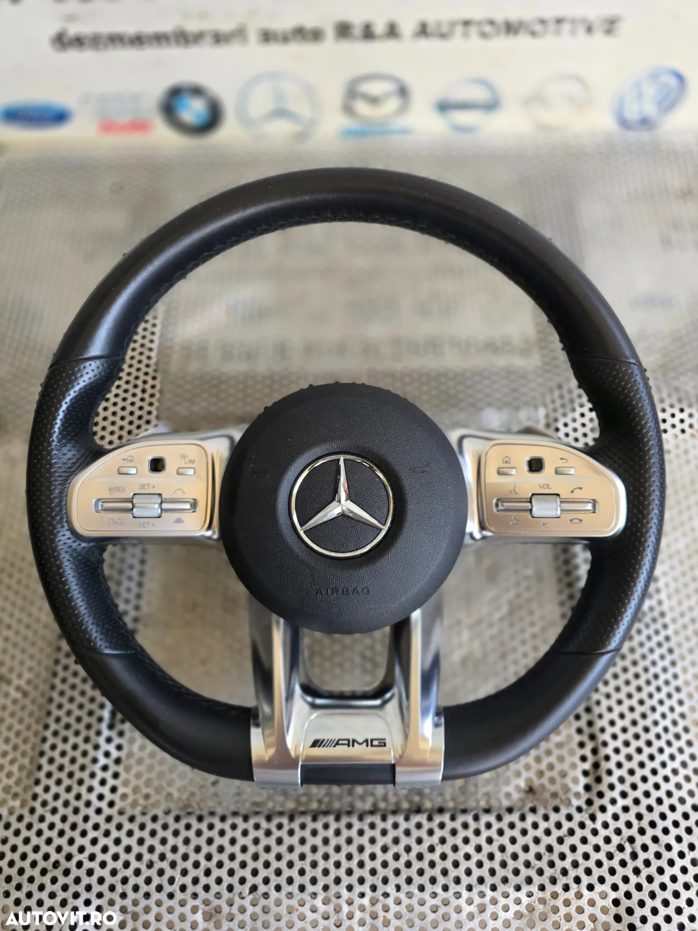 Volan Complet Cu Airbag Mercedes AMG Cu Padele Impecabil C/E Class W205 W213 Gle Cla Cls Glc - 4