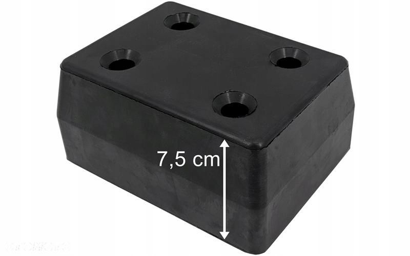 odbój odbojnik gumowy 165x125x75 4 otwory z metalowymi tulejami - 2
