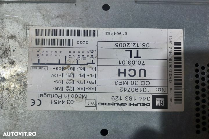 Radio cd 344183129 13190742 Opel Zafira B [2005 - 2010] Minivan 5-usi - 4