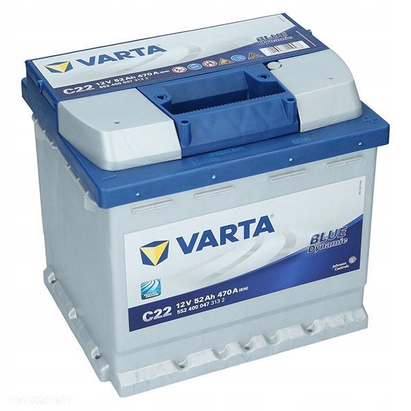 Akumulator Varta C22 12V 52Ah 470A Blue Dynamic P - 12,4 kg - 1