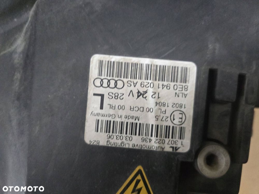 lampa lewa przednia xenon audi a4 b7 8e0941029as - 5