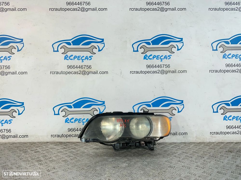 .Otica Farol Esquerda 8 409 015 Original Halogénio Hella BMW X5 E53 1999 - 2006 - 1