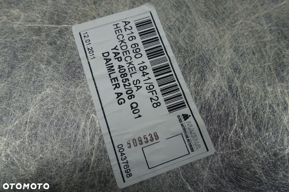 Mercedes C216 W216 TAPICERKA BAGAŻNIKA tył TYLNA - 8