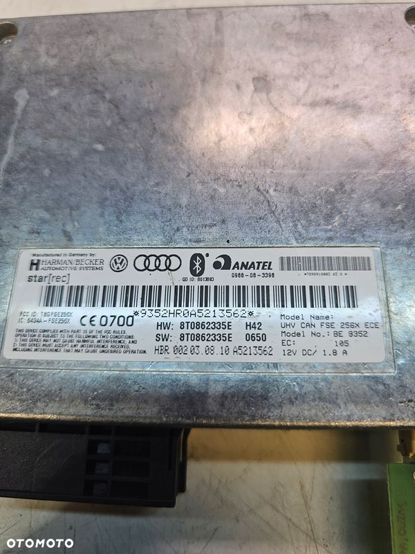 MODUŁ STEROWNIK BLUETOOTH AUDI A4 B8 A5 8T0862335E - 3