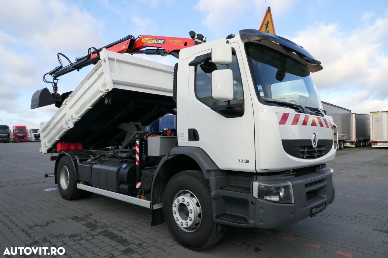 Renault PREMIUM 19T - 320 DXI / Basculant + HDS / Hydroboard / 3-SIDED KIPPER - 4.25M / EURO 5 - 5