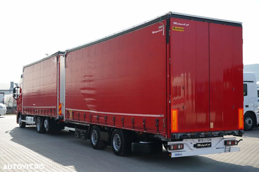 Volvo FH 460 / COMBINAȚIE TANDEM / 120 M3 / TRANSITION / I-SAVE / I-PARK COOL / DIRECȚIE CU RIDICARE AXLE / WIELTON / CORTINĂ ARMATĂ - 3