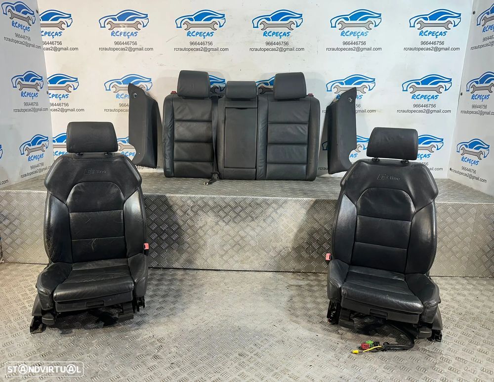 .Conjunto Bancos Pele Originais S Line Audi A6 C6 Pele 2004 - 2011 - 2