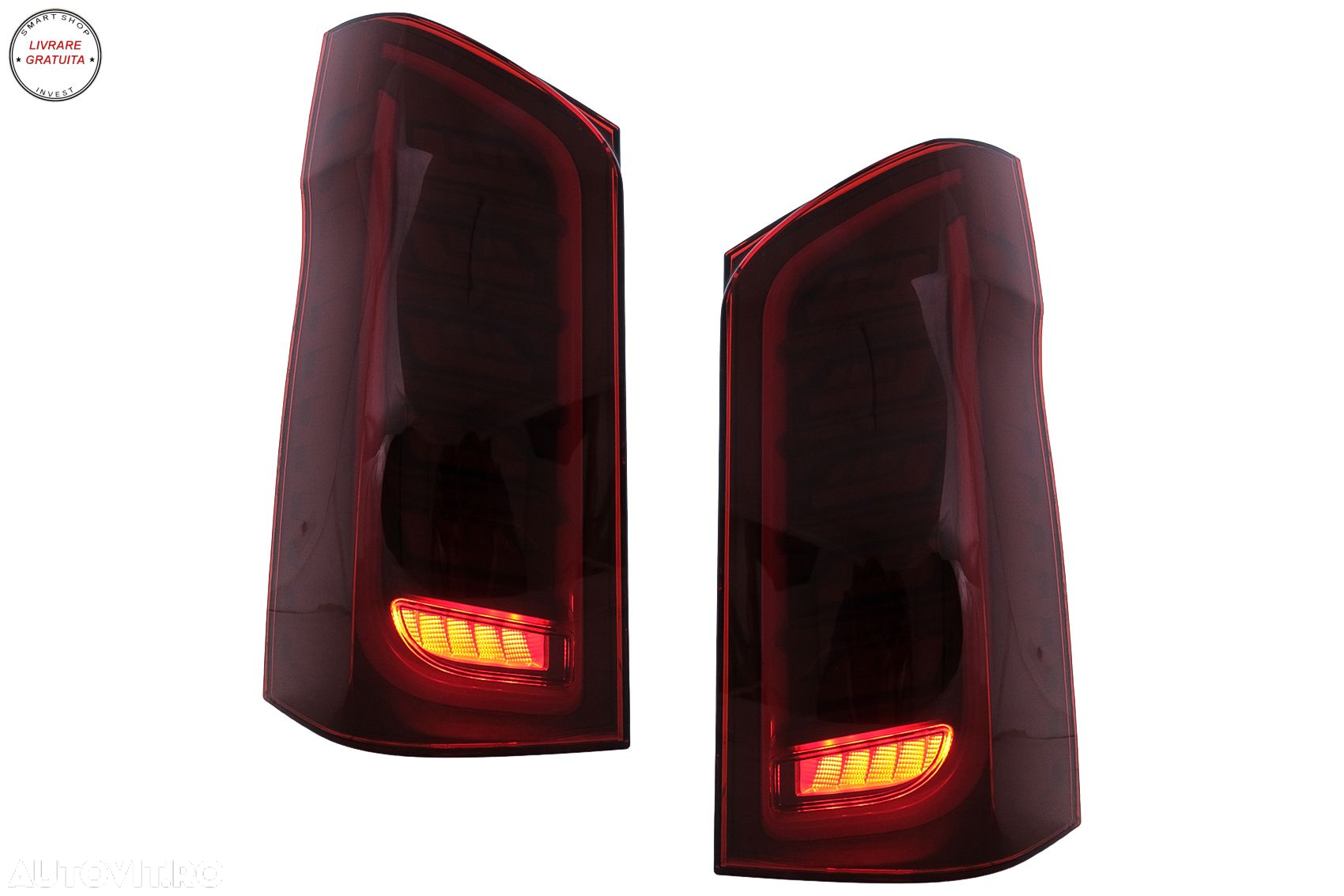 Stopuri Full LED Fumurii Mercedes V-Class W447 (2014-2019) modelele cu o Usa Spate- livrare gratuita - 8