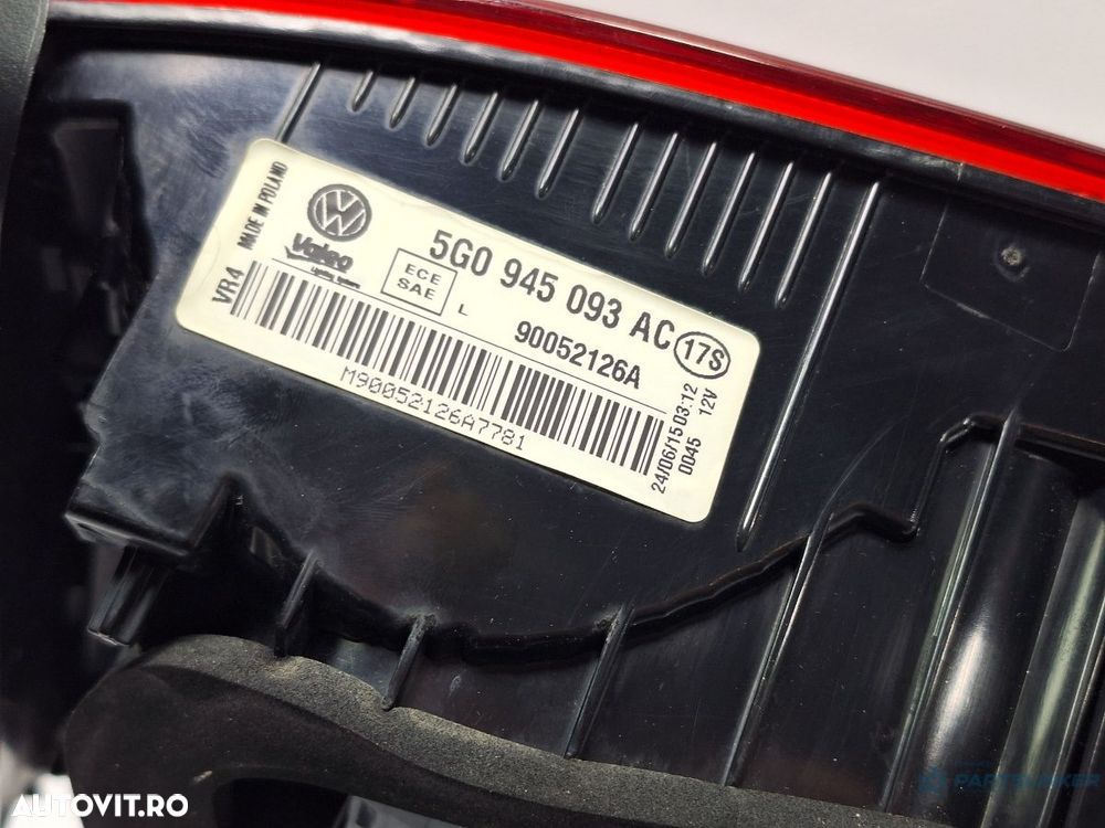 Stopuri hayon stanga VOLKSWAGEN GOLF VII 5G1, BE1 2012 - > TDI CRBC, CRLB, CRMB, CRUA, DCYA, DEJA Valeo 90052126A 5G0945093AC - 2