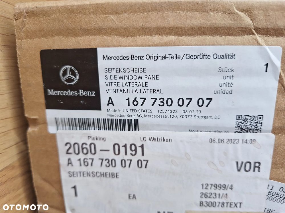 Szyba boczna prawa lewa mercedes GLS w167 - 4