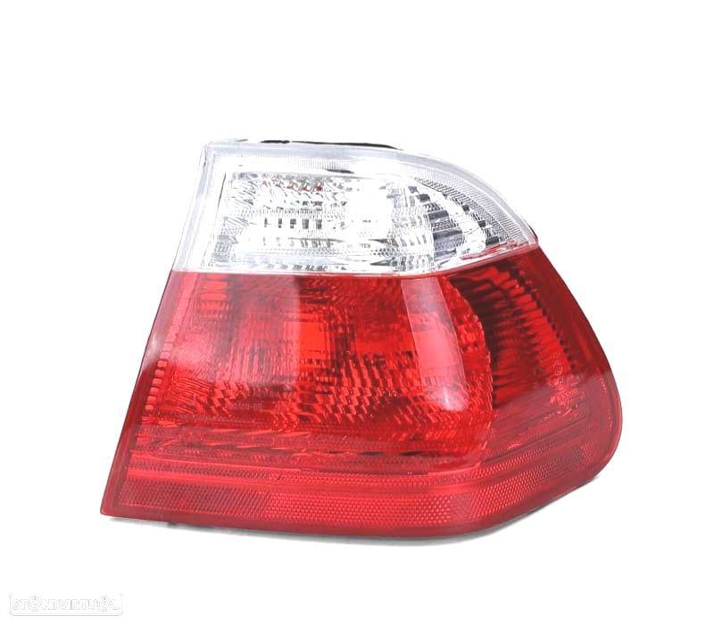 FAROLIM DIREITO EXTERIOR BMW E46 4P 98-01 VERMELHO BRANCO - 1
