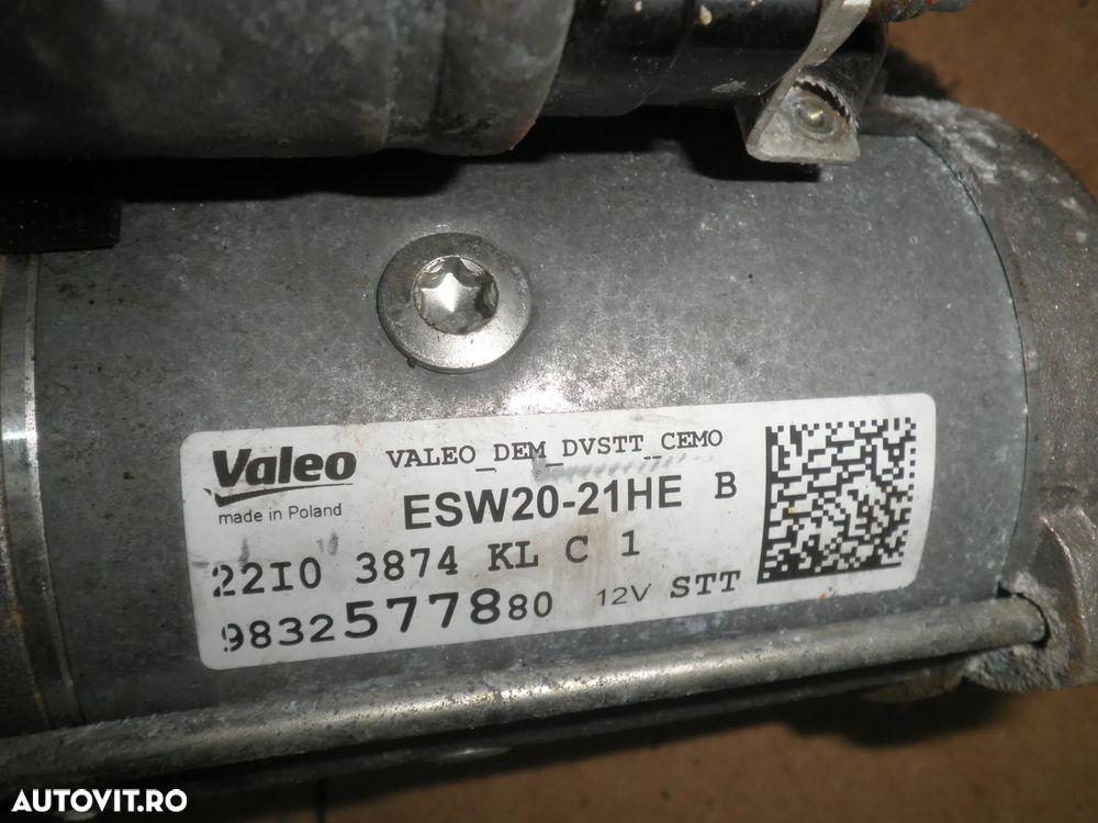 Electromotor Peugeot 2008 3008, Citroen C3 C4, Berlingo, Ford, 1.5 HDI 9832577880 - 3