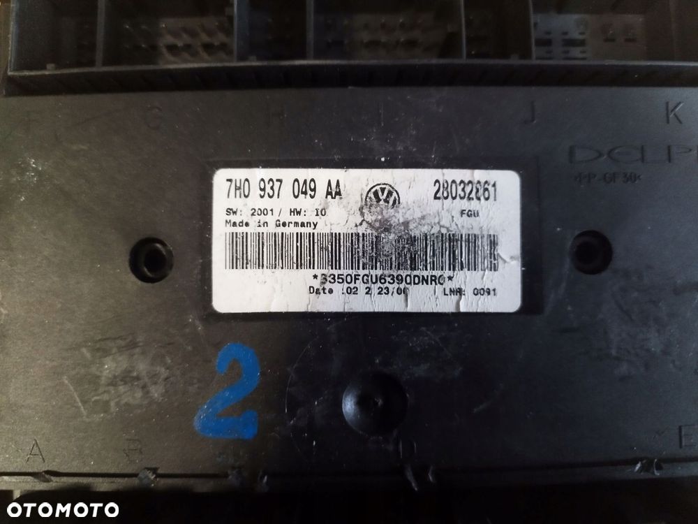MODUL KOMFORTU VOLKSWAGEN TRANSPORTER T5 7H0937049AA - 2