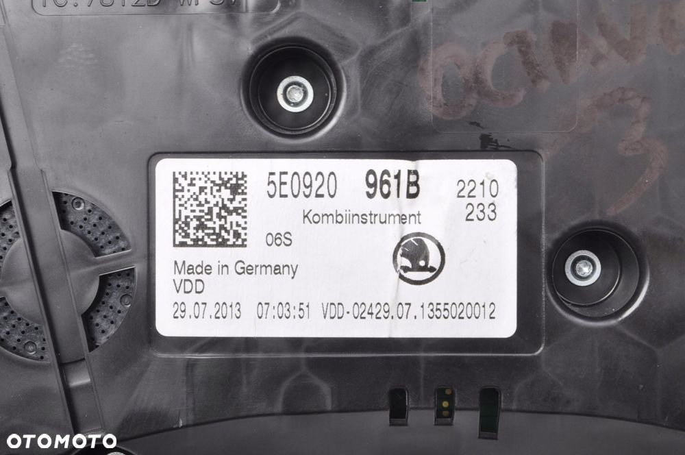 OCTAVIA III 1.4 TSI LICZNIK ZEGARY 5E0920961B - 10