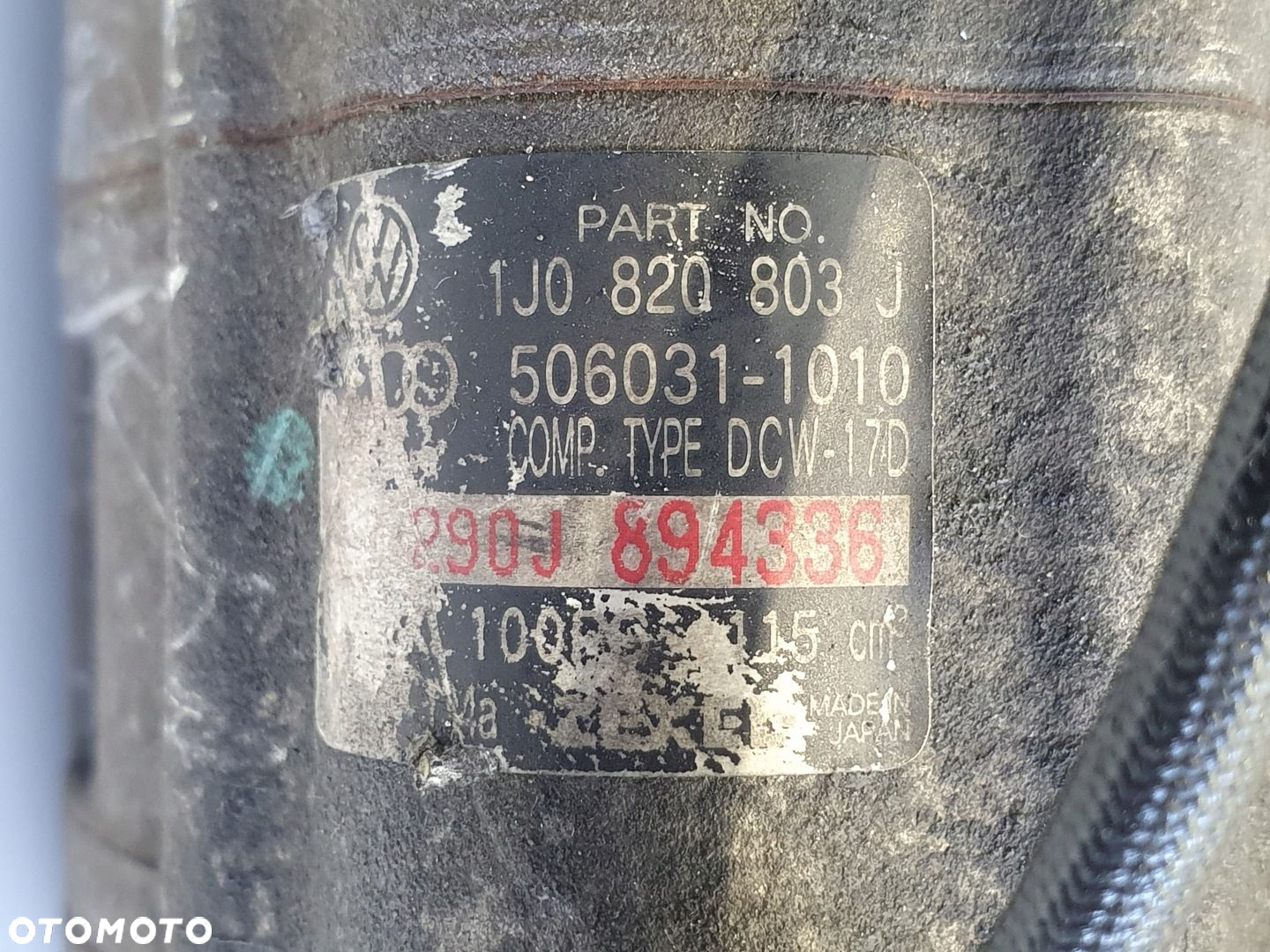 VW Golf IV Bora 1.9 TDI SPRĘŻARKA KLIMATYZACJI pompa 1J0820803J - 2