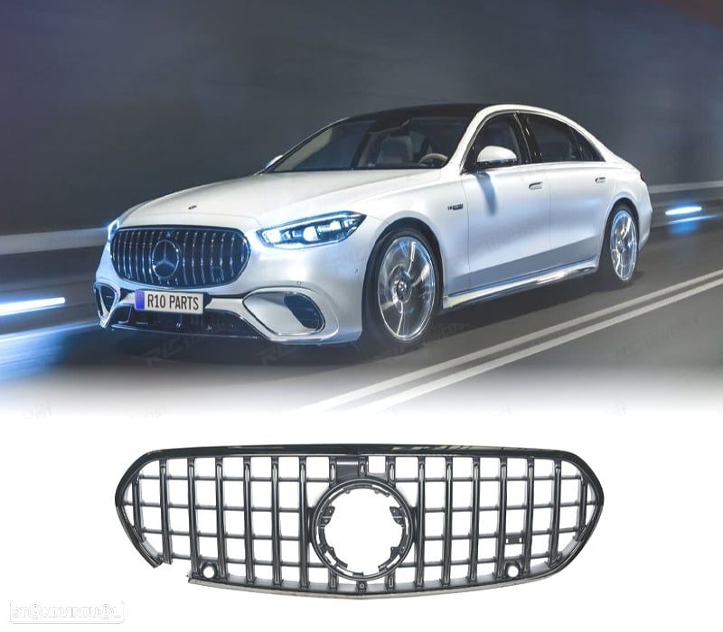 GRELHA MERCEDES CLASSE S W223 21-24 LOOK AMG S63 CROMADO - 1