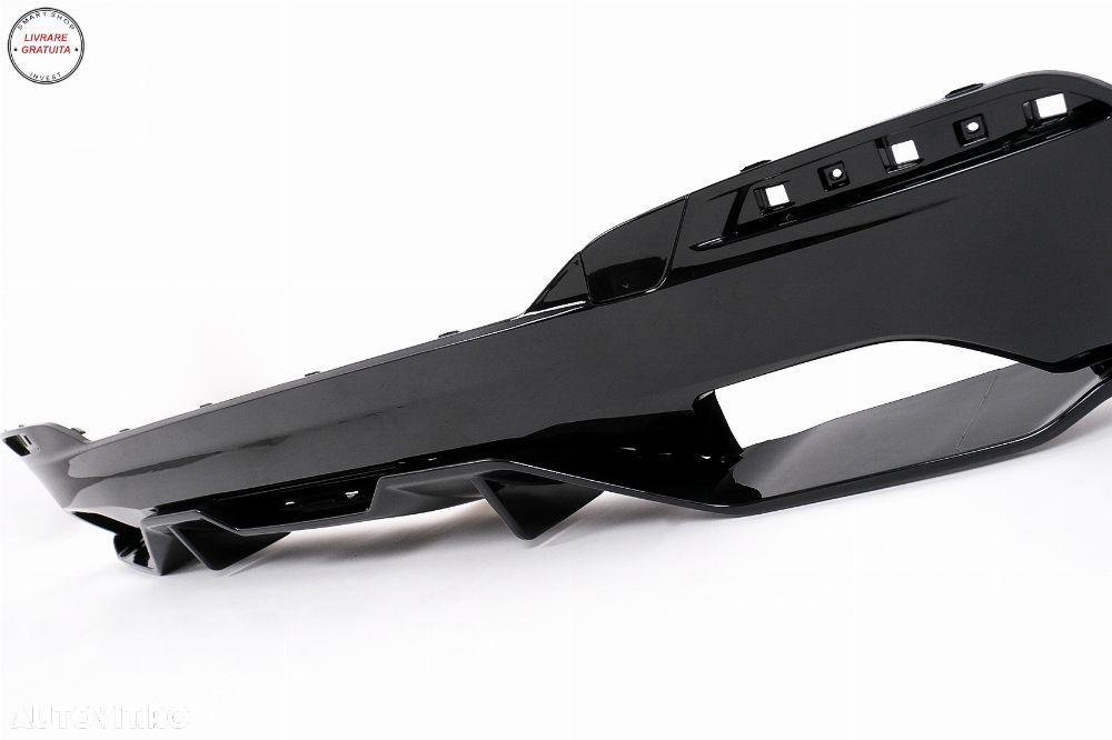 Difuzor Bara Spate BMW Seria 5 G30 G31 (2017-2019) M5 Design Negru Lucios- livrare gratuita - 5