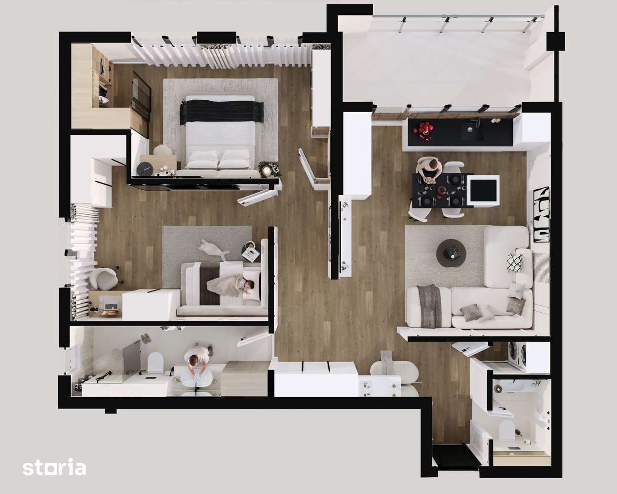 Apartament cu 3 camere 2 bai si terasa de vanzare in Sibiu — fotografia 2